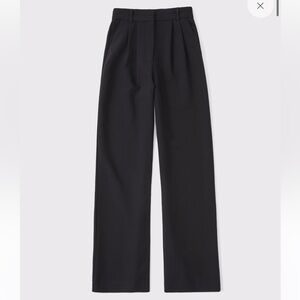 A&F Women’s Sloane Tailored Wide Leg Pant - Size 28/6 Long - Black